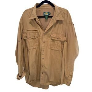Cabela’s Outdoor 100% Cotton Button-Up Shirt - 2XL Tall, Tan